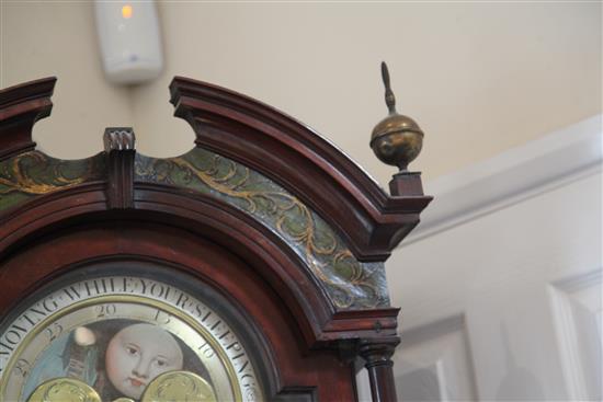 James Standring. A George III mahogany eight day longcase clock, H.7ft 11in.